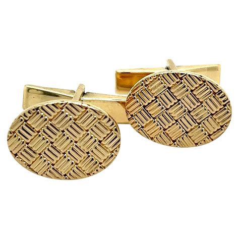 Vintage Estate Tiffany and Co 14K Yellow Gold Classic Ball Domed Cufflinks